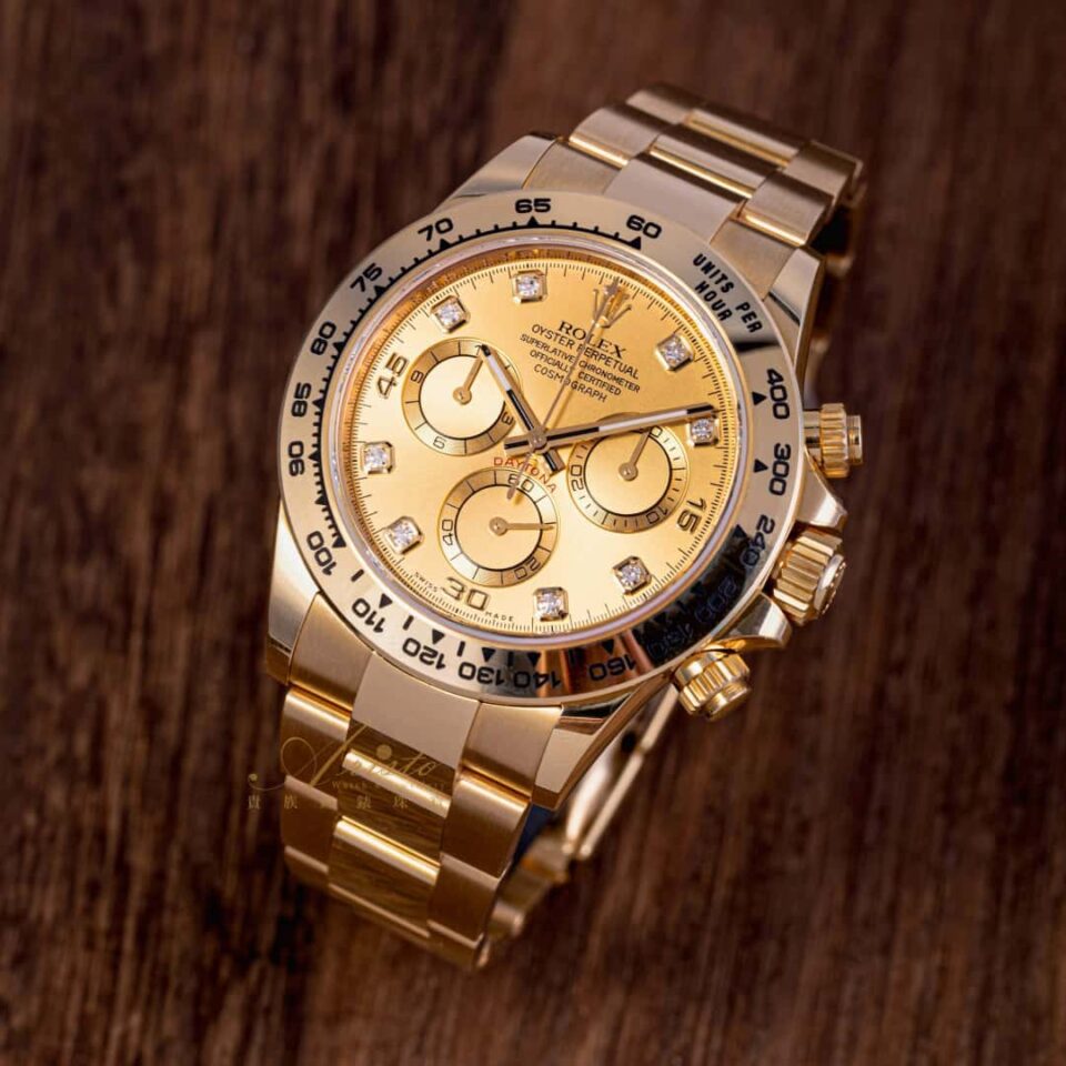 Rolex Daytona Yellow Gold 116508 front view