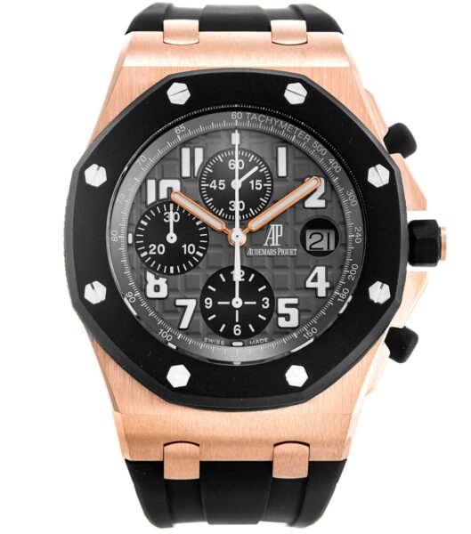 AP Black Ceramic Royal Oak Offshore 18K Rose Gold
