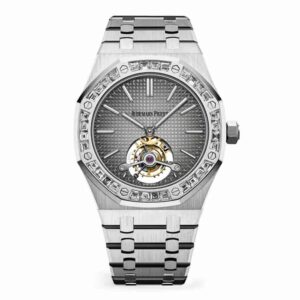 AP Diamond Royal Oak Tourbillon Extra-Thin Grey Dial