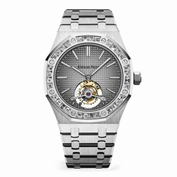 AP Diamond Royal Oak Tourbillon Extra-Thin Grey Dial