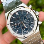 AP Royal Oak Chronograph Blue Dial 9 AP Royal Oak Chronograph Blue Dial Front
