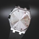 AP Royal Oak Offshore Black Leather White Dial Watch Case Back