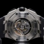 AP Panda Royal Oak Offshore Chronograph 44mm White Dial 11 AP Royal Oak Offshore Black Leather White Dial Watch Case Back