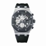 AP Royal Oak Offshore Diver 25940SK Black Rubber Watch Black Arabic Dial