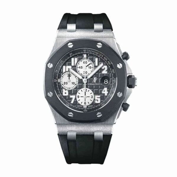 AP Royal Oak Offshore Diver 25940SK Black Rubber Watch Black Arabic Dial