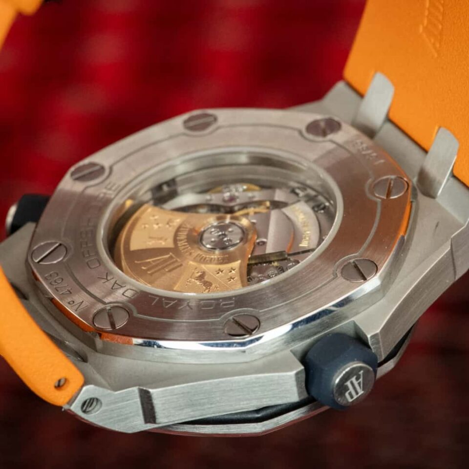 AP Royal Oak Offshore Diver 42mm 15710ST Orange Watch Case Back