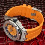 AP Royal Oak Offshore Diver 42mm 15710ST Orange Rubber with Orange Dial Watch 9 AP Royal Oak Offshore Diver 42mm 15710ST Orange Watch Side