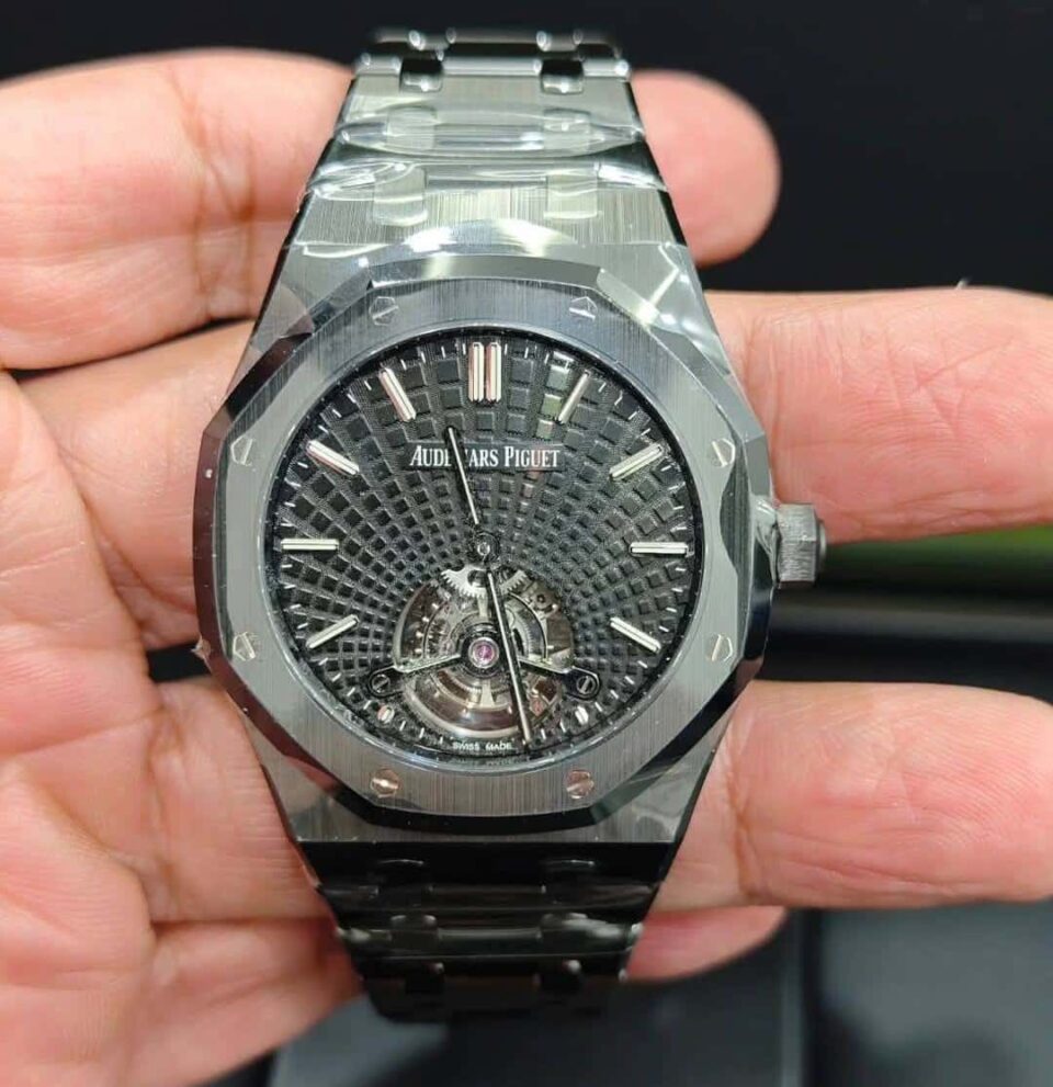 All Black AP Royal Oak Tourbillon Extra-Thin Front
