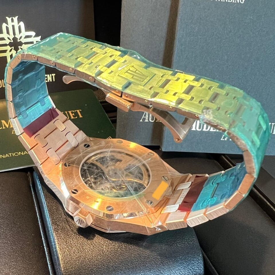 Black AP Skeleton 18K Rose Gold 15407OR Case Back