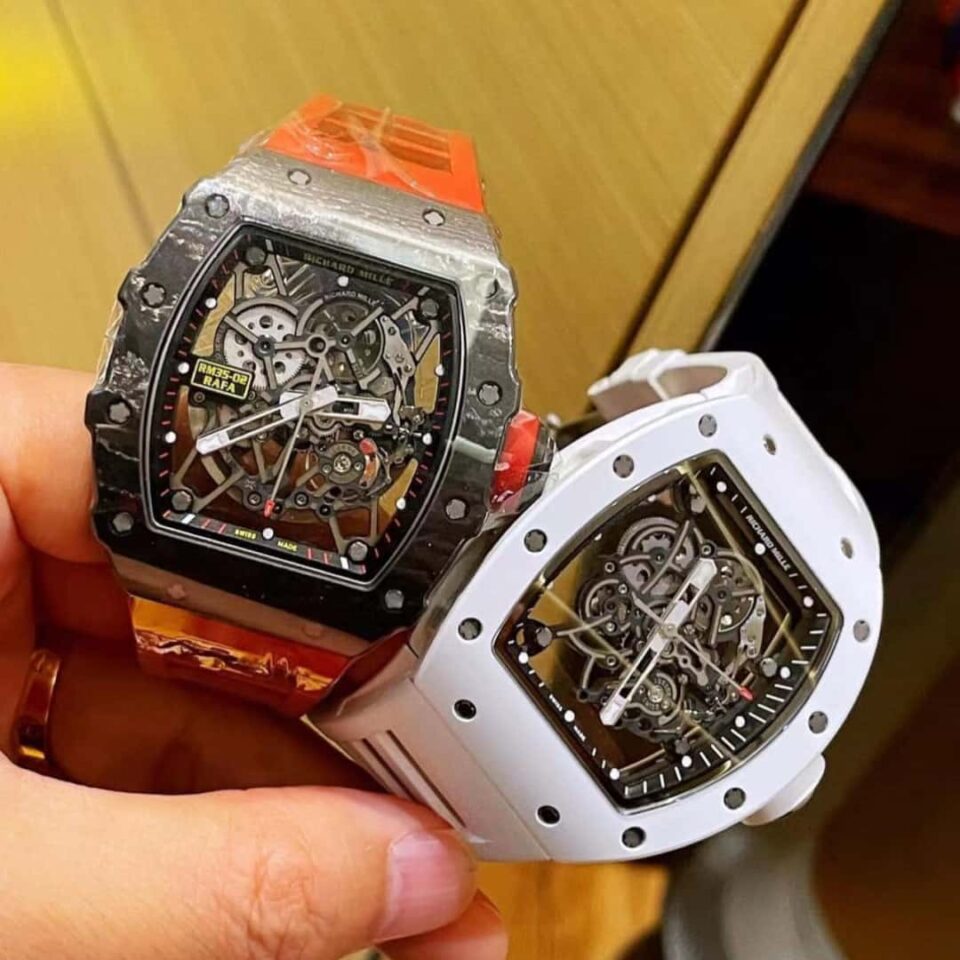 Black and white Richard Mille RM 035-02 Rafael Nadal Carbon TPT