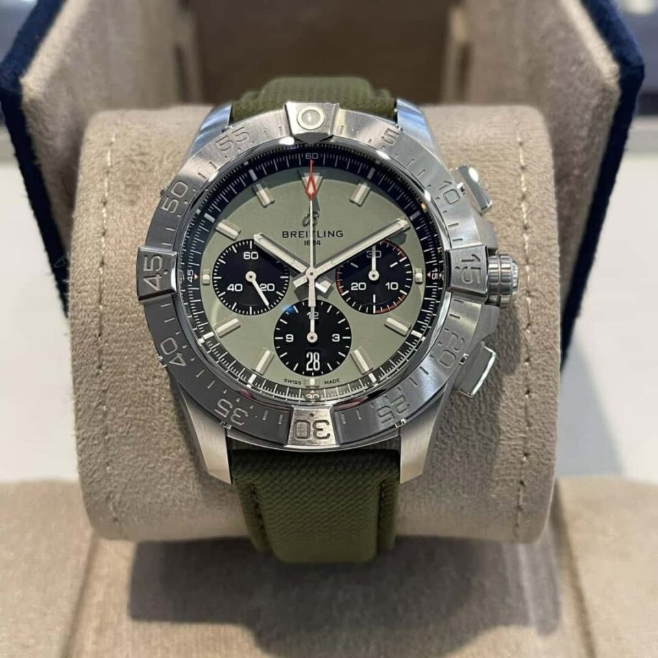 Breitling Avenger B01 Chronograph Green Dial 44mm Front View