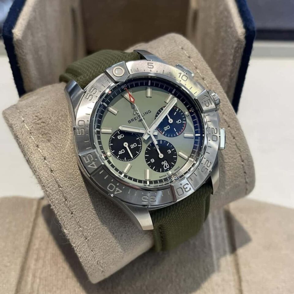 Breitling Avenger B01 Chronograph Green Dial 44mm Side View