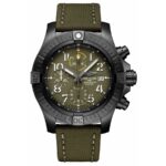 Breitling Avenger Chronogragh Night Mission 45 Black Titanium with Green Leather 7 Breitling Avenger Chronogragh Night Mission 45 Black Titanium with Green Leather