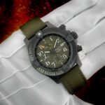 Breitling Avenger Chronogragh Night Mission 45 Black Titanium with Green Leather 9 Breitling Avenger Chronograph Night Mission 45 Black Titanium Side View