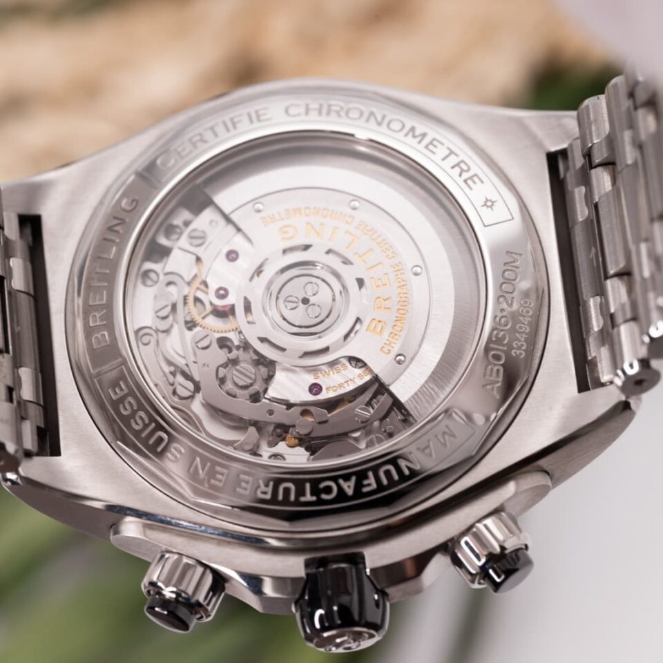 Breitling B01 Super Chronomat 44mm AB0136251B1A1 Black Case Back