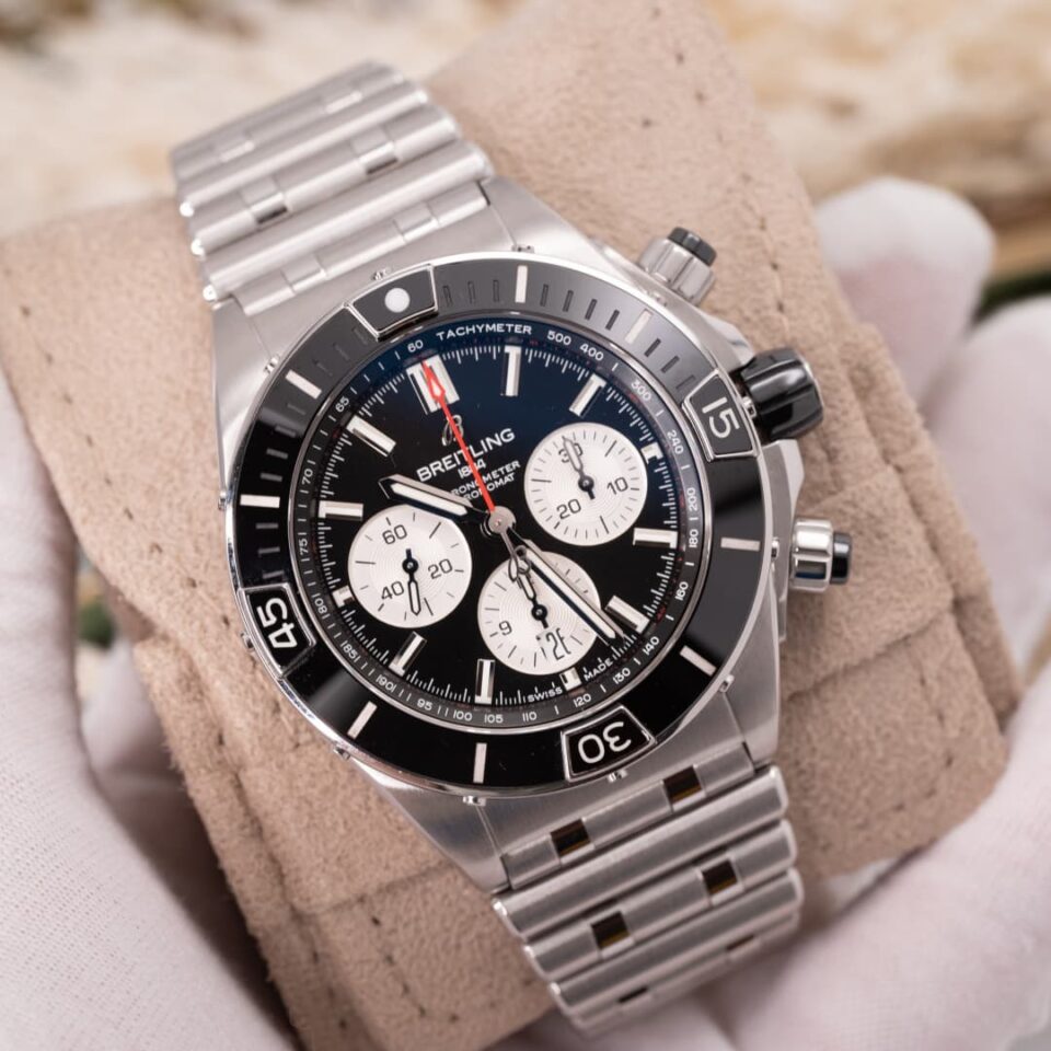 Breitling B01 Super Chronomat 44mm AB0136251B1A1 Black Front View