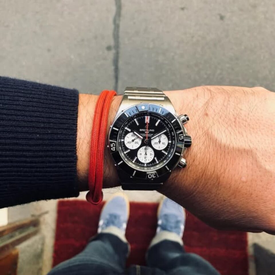 Breitling B01 Super Chronomat 44mm AB0136251B1A1 Black On Wrist