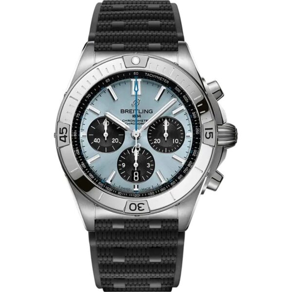 Breitling Chronomat B01 42mm PB0134101C1S2 Black Rubber Ice Blue Dial