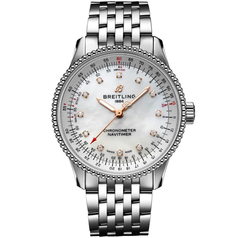 Breitling Navitimer Automatic 35mm White Mother of Pearl dial