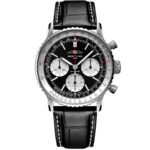 Breitling Navitimer 01 41mm Black Dial with Black Leather Strap
