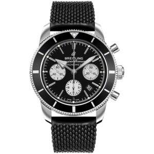 Breitling Superocean Heritage B01 Chronograph 44 Black Dial with Black Rubber