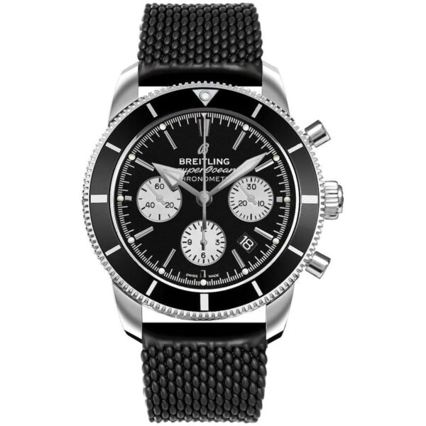 Breitling Superocean Heritage B01 Chronograph 44 Black Dial with Black Rubber