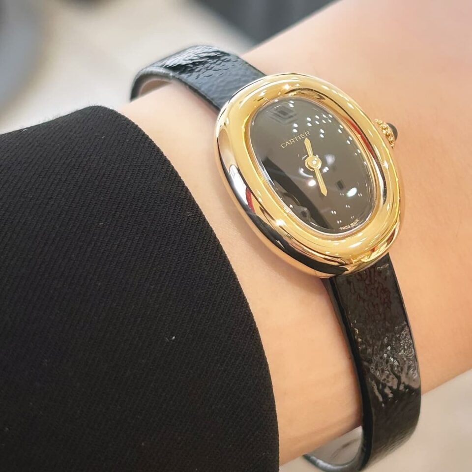 Cartier Baignoire WGBA0040 Mini Model on wrist