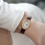 Cartier Baignoire WJBA0031 Small 18ct Rose Gold Diamond Set 10 Cartier Baignoire WJBA0031 Small 18ct Rose Gold Diamond Set on wrist