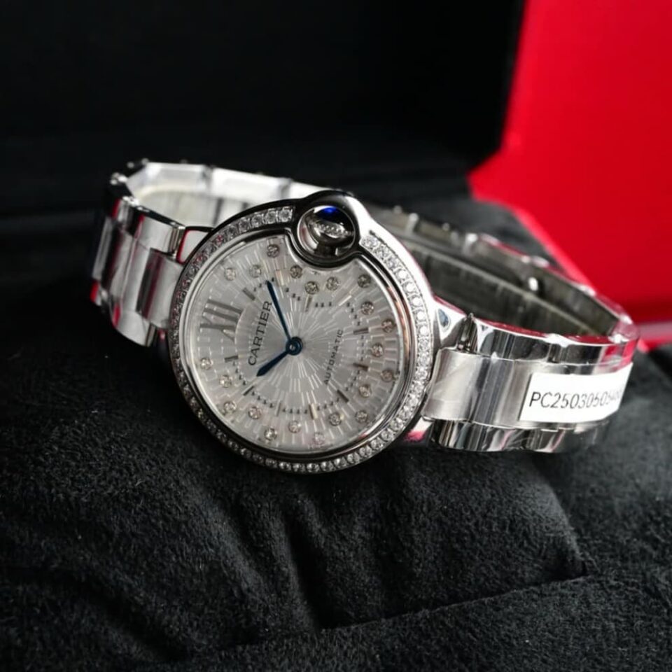 Cartier Ballon Bleu W4BB0035 33mm Diamond Dial Side View