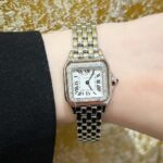 Cartier W4PN0016 Panthere de Cartier Small Ladies Model Diamonds Silver Dial 8 Cartier W4PN0016 Panthère de Cartier Small Ladies On Wrist
