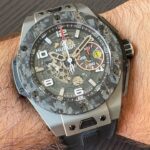Hublot Big Bang UNICO Ferrari Titanium Carbon 401.NJ.0123.VR 11 Hublot Big Bang UNICO Ferrari Titanium Carbon 401.NJ.0123.VR on wrist