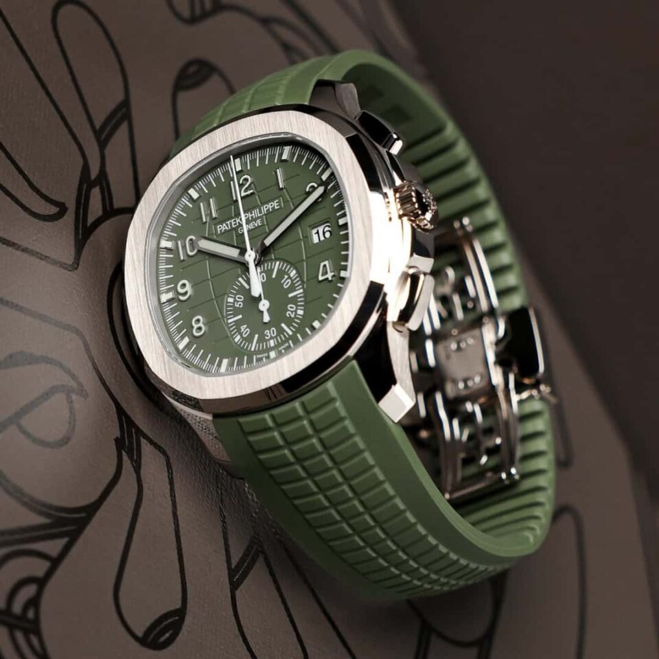 Patek Philippe Aquanaut 5968G-010 Green Dial & Green Rubber Strap