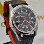 Patek Philippe Calatrava 6007G-010 Black Dial & Black Calfskin Leather Strap 10 Patek Philippe Calatrava 6007G-010 Black Dial Side View