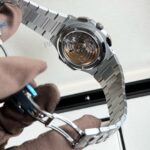 Patek Philippe Nautilus 5990/1A-011 Sunburst Blue (Case Back)