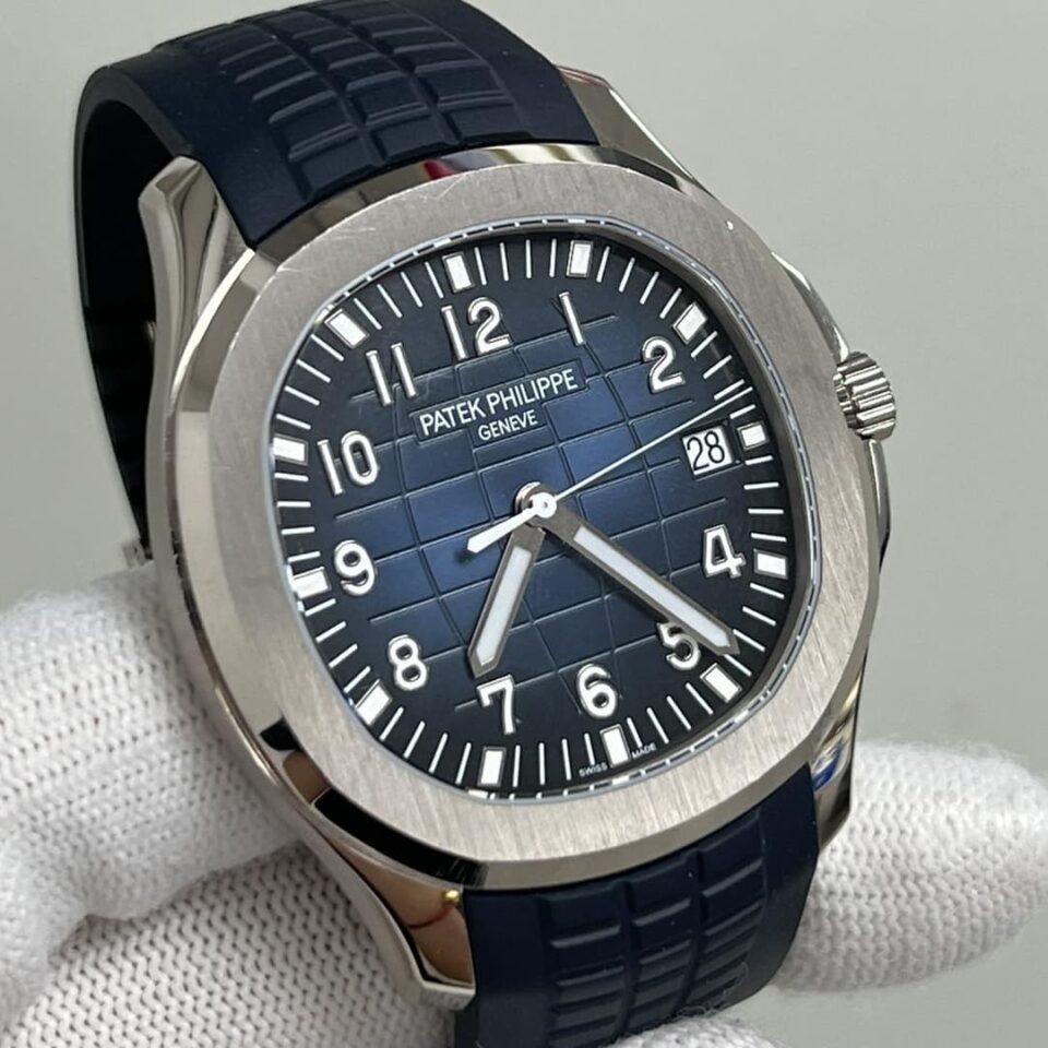 Patek Philippe White Gold with Blue Face 5168G-001 Front