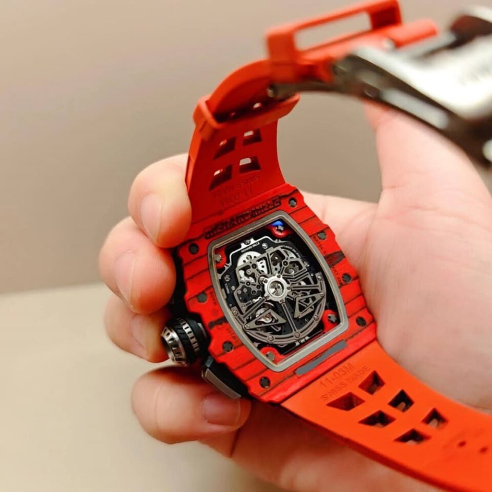Richard Mille RM11-03 McLaren Red Auto Flyback Chronograph case back