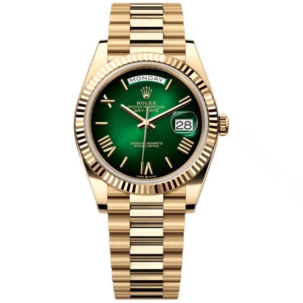 Rolex Day Date 228238 Green Face Yellow Gold President 40mm
