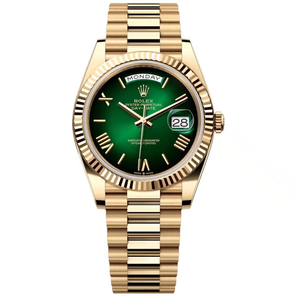Rolex Day Date 228238 Green Face Yellow Gold President 40mm