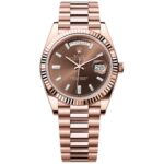 Rolex Day-Date 228235 Chocolate Baguette Everose Gold Watch 8 Rolex Day-Date 228235 Chocolate Baguette Everose Gold Watch