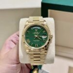 Rolex Day Date 228238 Green Face Yellow Gold President 7 Rolex Day Date 228238 Green Face Yellow Gold President Front