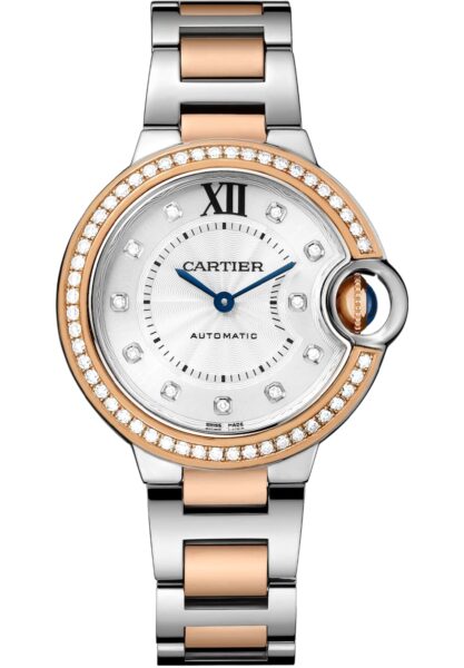 Cartier Ballon Bleu W3BB0023 Two Tone 33MM Mechanical Movement Rose Gold