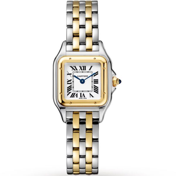 Panthère de Cartier W2PN0013 Yellow Gold Silver Dial Small Quartz Stainless Steel