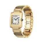 Cartier Tank Francaise WGTA0345 Medium Model Quartz Movement Yellow Gold 8 Cartier Tank Francaise WGTA0345 Yellow Gold Front View