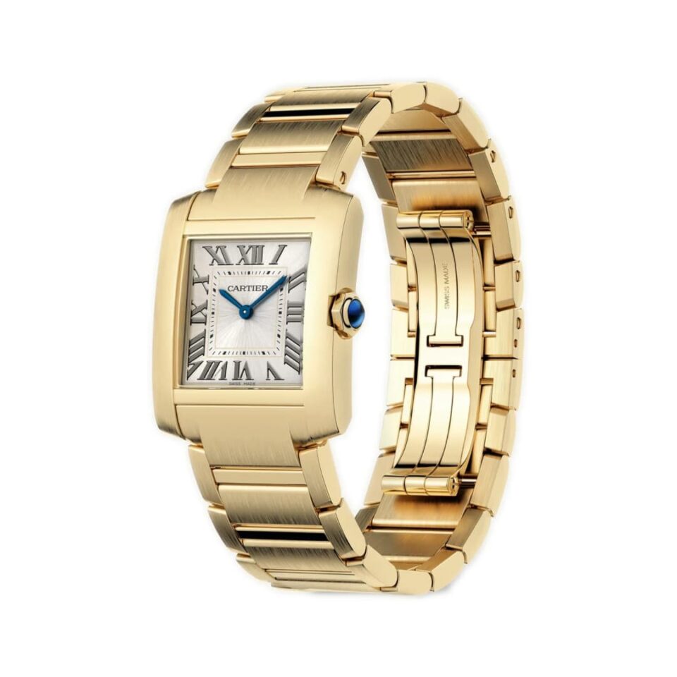 Cartier Tank Francaise WGTA0345 Yellow Gold Front View