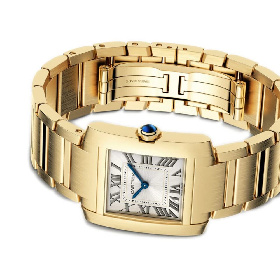 Cartier Tank Francaise WGTA0345 Yellow Gold Side View
