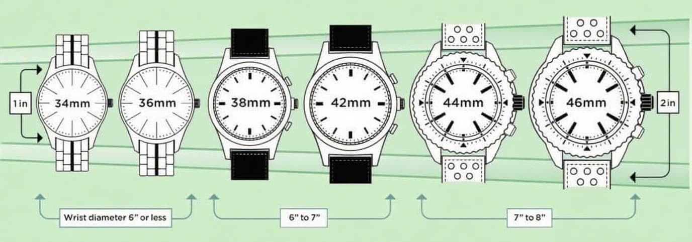different rolex watch sizes