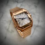 Rose Gold Cartier Santos WGSA0031 Medium Model 35mm Side View