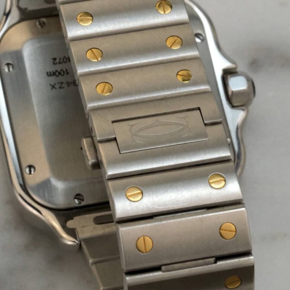 Yellow Gold Cartier Santos W2SA0009 Large Model Strap