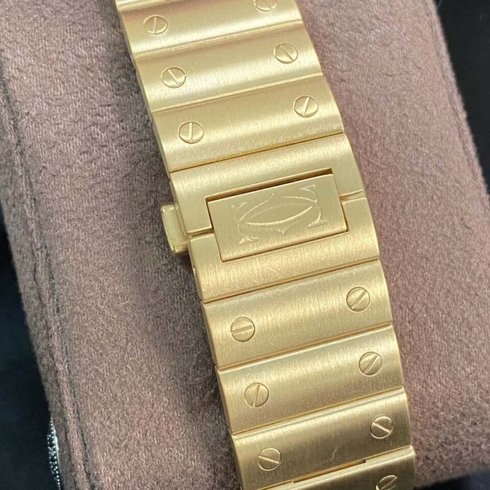 Yellow Gold Cartier Santos WGSA0029 Large Model 39mm Strap