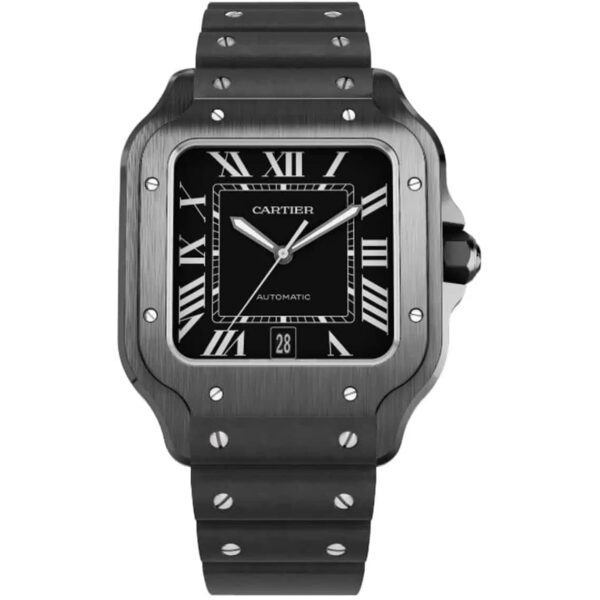 Home 9 Cartier Santos WSSA0039 Adlc Case Large Model Black Dial